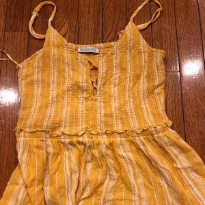 peplum style yellow tank